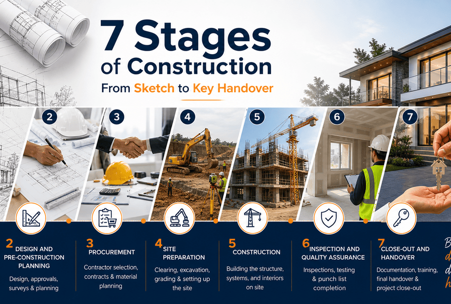 7 stages of construction